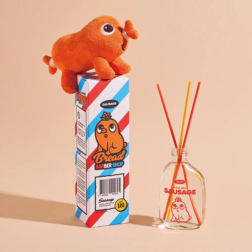 [한정수량/인테리어] 무무네 x 브레드이발소 디퓨저 소시지(허브&생화향) 200ml